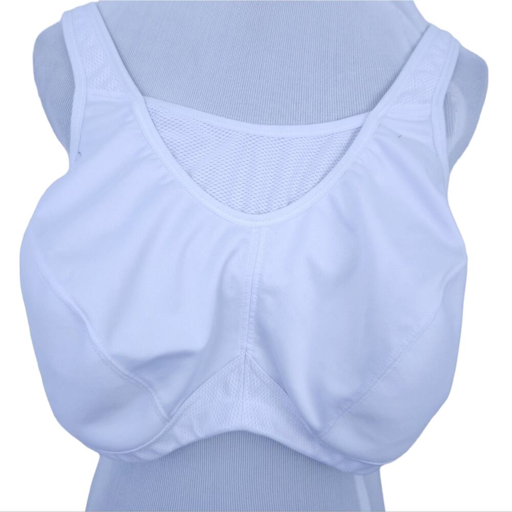 Glamorise No Bounce Wirefree 50C Sports Bra White Excellent Condition Neutral